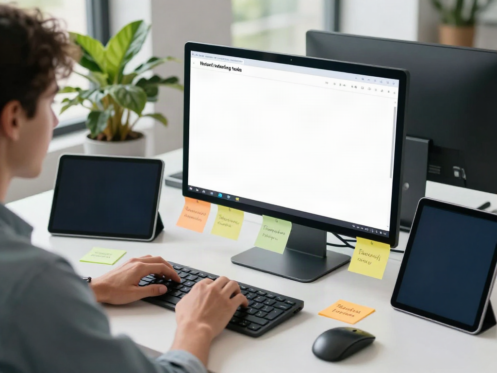 Professional using instant indexing tools at a modern digital workspace.
