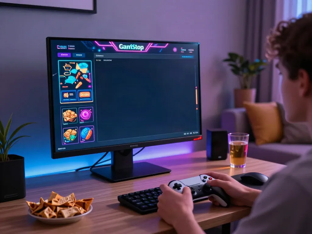 Player engaging with online casinos not on gamstop in a modern gaming setup
