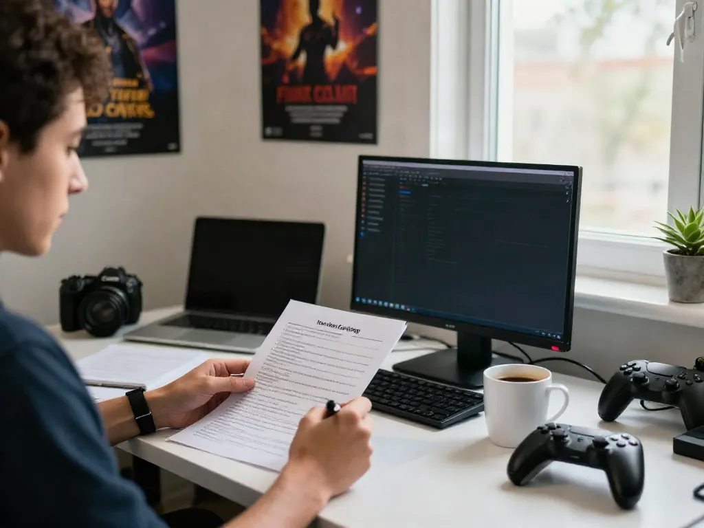 Exploring online casinos not on GamStop at a cozy home office.