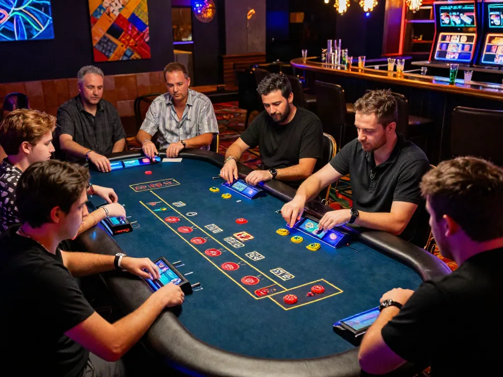 Exciting online casinos not on GamStop featuring diverse players in a vibrant gaming atmosphere.