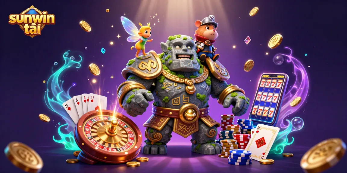Engage with sunwin tải as the golem guardian brings magic to this thrilling casino scene.