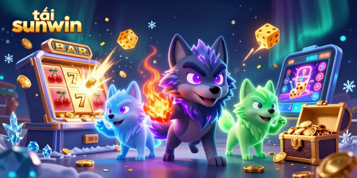Play and win with the tải sunwin mobile app as glowing wolves and casino treasures surround you.