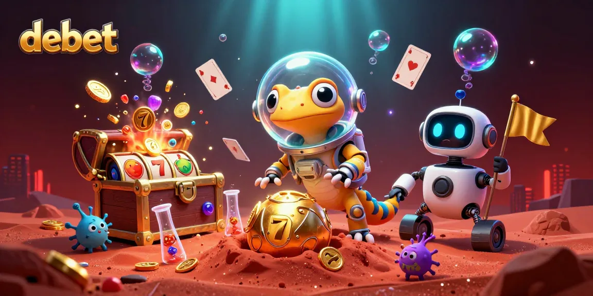 Experience debet like never before with a Martian gecko discovering a hidden casino treasure on Mars.