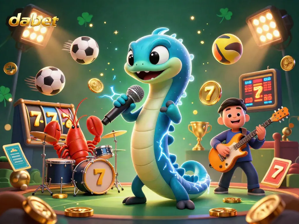 dabet transforms the casino scene with dynamic performances from a DJ eel, lobster drummer, and seahorse guitarist.