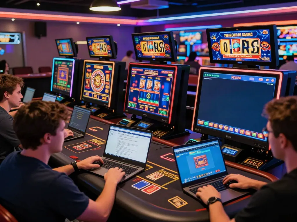 Exploring online casinos not on GamStop with engaging digital gameplay and vibrant atmosphere.