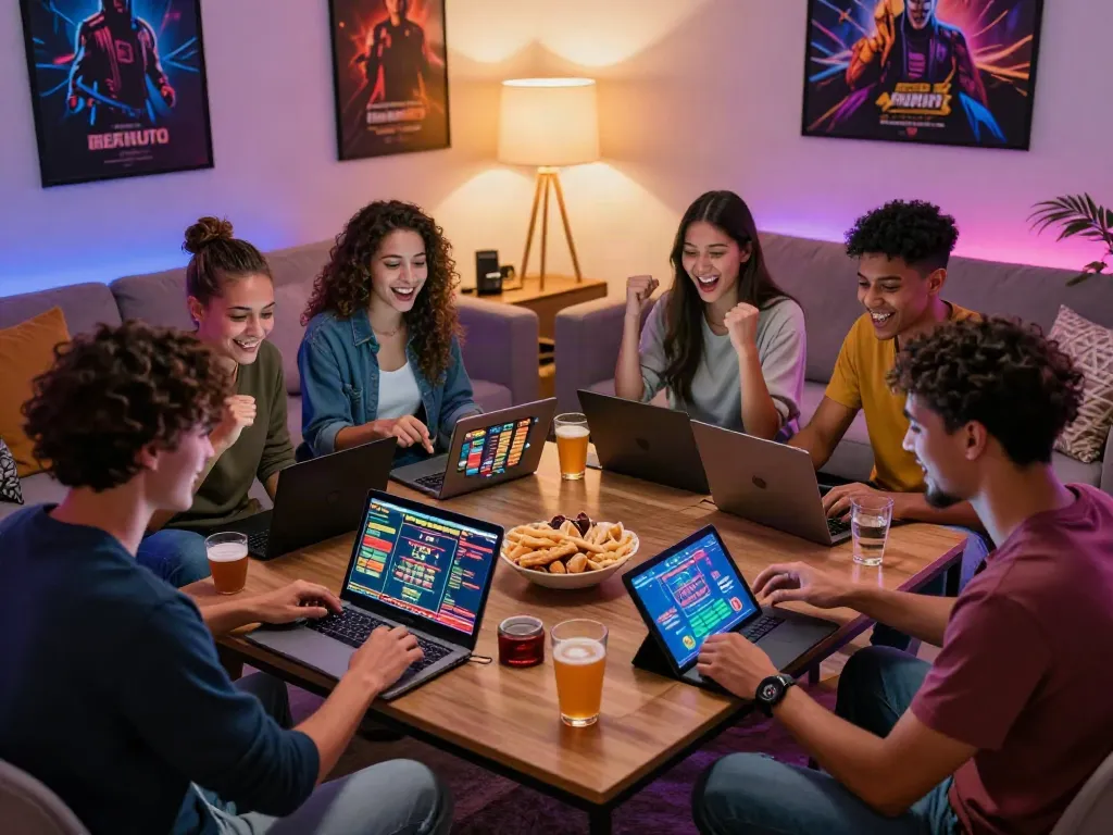 Exciting online casinos not on gamstop gaming session with friends.