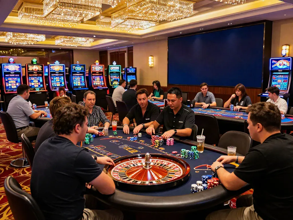 Players enjoying their time at vibrant online casinos not on gamstop with exciting games and festive atmosphere.