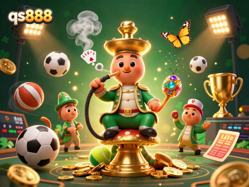 Join the excitement with qs888, where 3D characters blend in a vibrant casino environment.