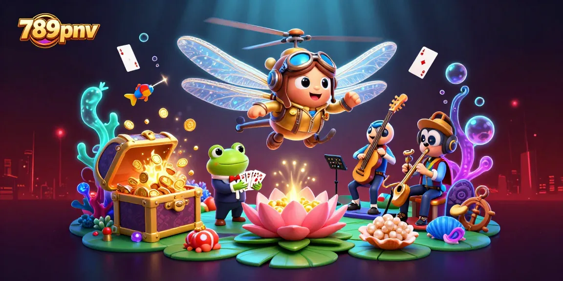 Experience thrilling gameplay at 789pnv with vibrant 3D illustration showcasing dynamic casino elements.