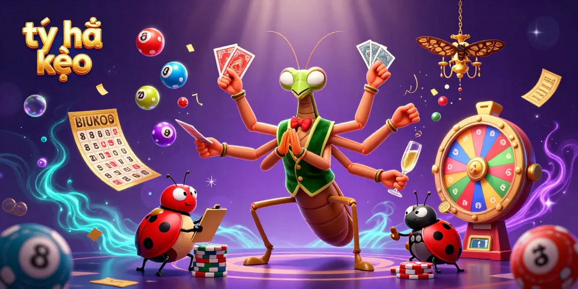 Engage with tỷ lệ kèo as a giant praying mantis card sharp and ladybug pit boss create a lively casino scene.