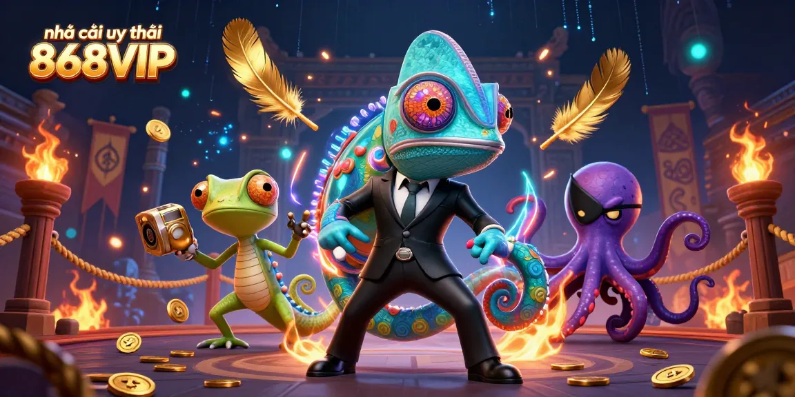 Engage in thrilling casino adventures at nhà cái uy tín 868VIP, featuring vibrant characters and dynamic game elements.