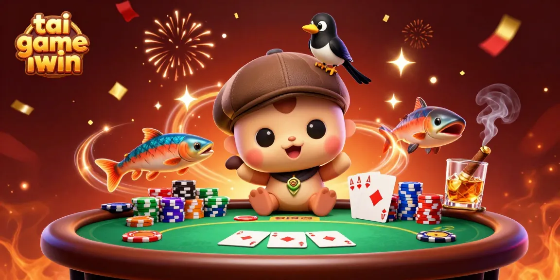 Engage in the excitement of tai game iwin with this vibrant 3D casino illustration.