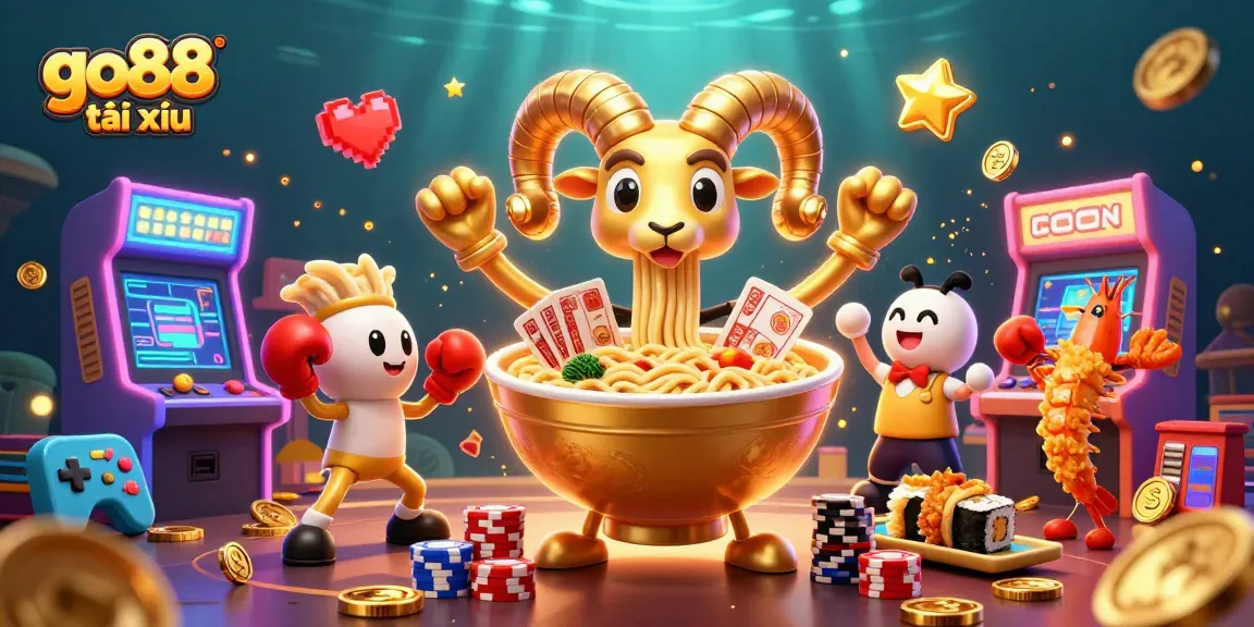 Experience the excitement of go88 tài xỉu with animated casino characters and vibrant gaming elements.