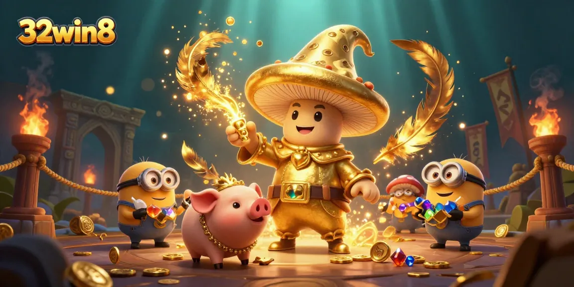 Experience thrilling gameplay at 32win8 with a magical scene filled with treasure and enchanting characters.
