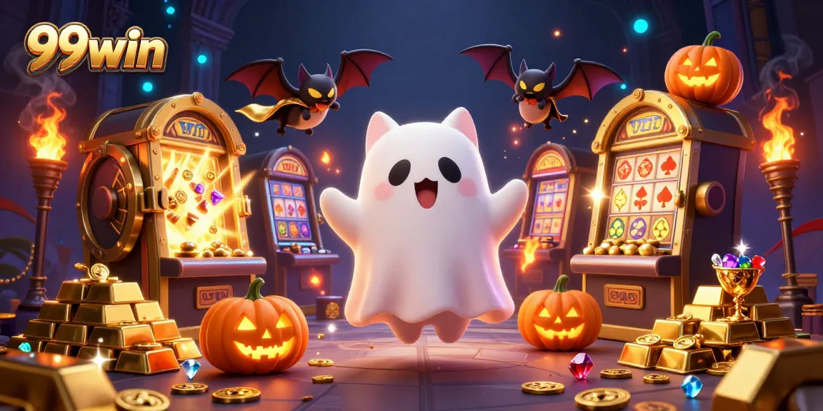 Engage with 99win's captivating ghost cat and jackpot treasures in the haunted casino.