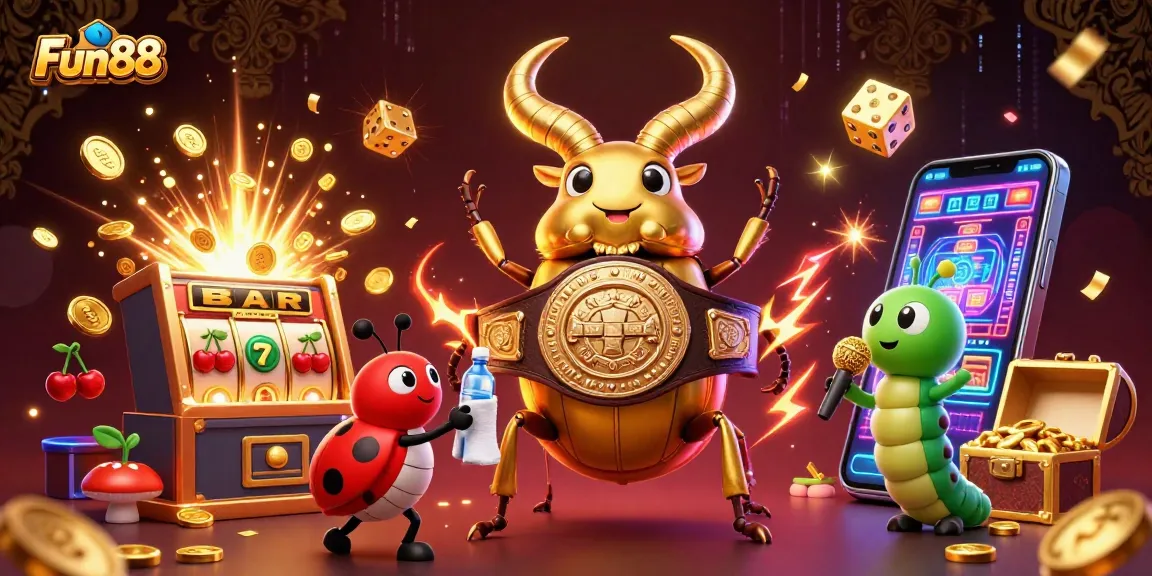Fun88 offers engaging slot machine experiences with vibrant symbols and dynamic gameplay.