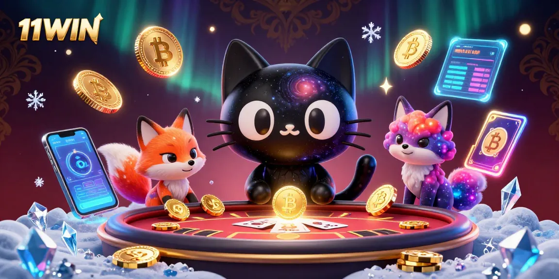 Engage with 11WIN to discover cosmic gaming experiences with vibrant cryptocurrency elements.